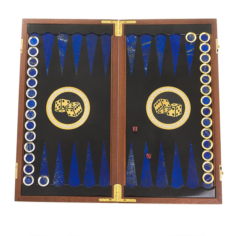 Нарды настольные из натурального камня лазурит и долерит Backgammon from Stone Мульти Нарды настольные из натурального камня лазурит и долерит Backgammon from Stone Мульти в Липецке | Loft Concept
