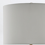 Настольная лампа белого цвета с фарфоровым основанием и латунными акцентами и тканевым абажуром Currey & Company варинант исполнения - 2 | Loft Concept в Липецке