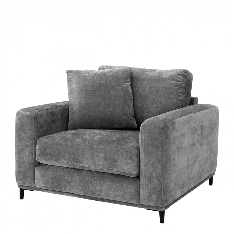 Кресло Eichholtz Chair Feraud Grey Серый Черный Кресло Eichholtz Chair Feraud Grey Серый Черный в Липецке | Loft Concept