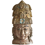 Арт-объект на стену Маска из массива акации Acacia Mask варинант исполнения - 7 | Loft Concept в Липецке