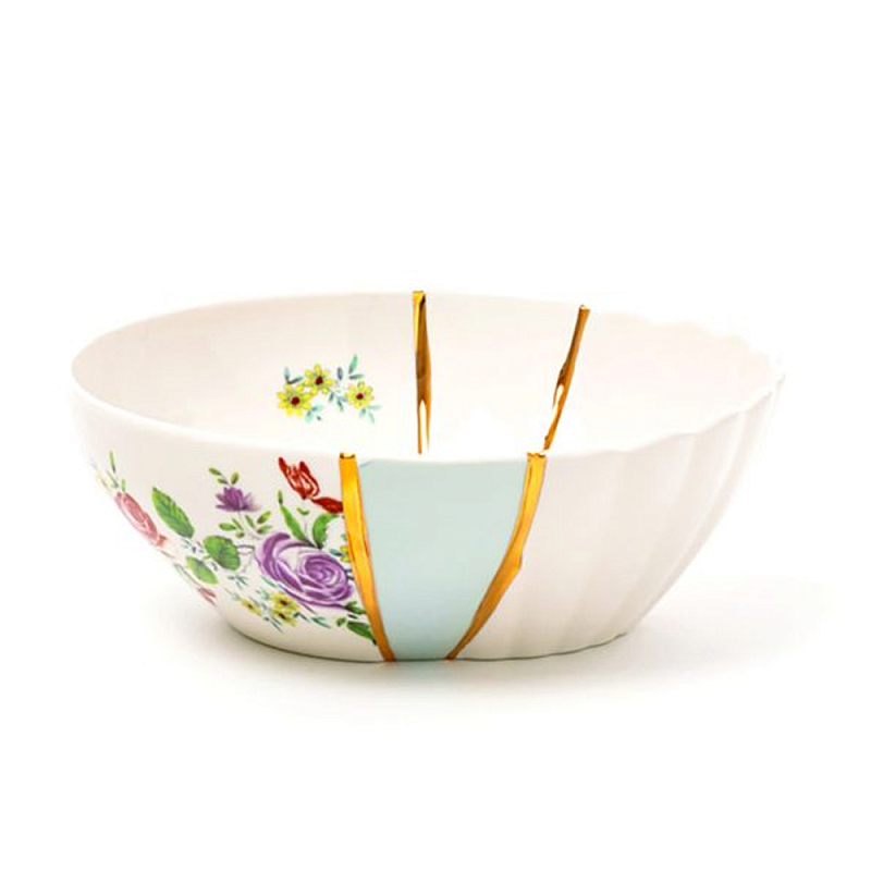 Салатник Seletti Kintsugi 2 Белый Золотой Мульти Салатник Seletti Kintsugi 2 Белый Золотой Мульти в Липецке | Loft Concept