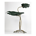 Столик приставной с тремя столешницами Тропические листья Tropical Forest gold варинант исполнения - 4 | Loft Concept в Липецке