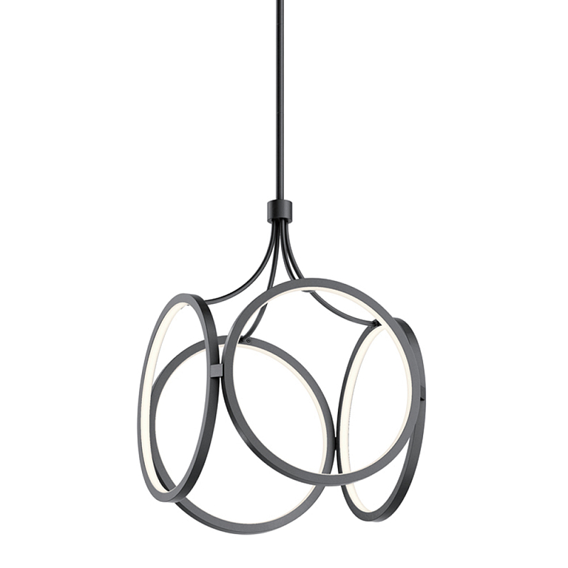 Подвесной светильник светодиодный в форме клетки Kichler Черный Белый Золотой в Липецке | Loft Concept 