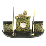 Настольный письменный набор из змеевика и бронзы с декором в виде льва Successful Leader варинант исполнения - 1 | Loft Concept в Липецке