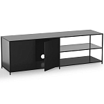 ТВ-тумба из металла с 2-мя дверцами и полками Damian Metal TV Stand варинант исполнения - 3 | Loft Concept в Липецке