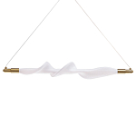 Люстра горизонтальная с волнистым белым плафоном Golden Swirl варинант исполнения - 1 | Loft Concept в Липецке