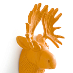 Настенный крючок голова оленя Deer Wall Hook Mustard варинант исполнения - 3 | Loft Concept в Липецке