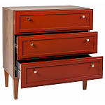 Комод красный из массива бука с 3-мя ящиками Wenge Light варинант исполнения - 3 | Loft Concept в Липецке