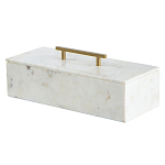 Шкатулка из белого мрамора Save Time варинант исполнения - 1 | Loft Concept в Липецке