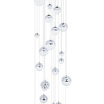 Каскадная люстра с плафонами в виде хрустальных сфер Esme Sphere Crystal Chrome Cascade Chandelier 25 варинант исполнения - 2 | Loft Concept в Липецке