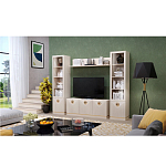 Шкаф-витрина с полками и стеклянной дверкой Satin Furniture варинант исполнения - 3 | Loft Concept в Липецке