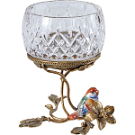 Чаша на ножке из стекла с бронзовыми элементами Bronze Branch варинант исполнения - 1 | Loft Concept в Липецке