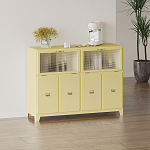 Дизайнерский комод с  2-мя рельефными откидными дверками из стекла Mikko варинант исполнения - 1 | Loft Concept в Липецке