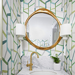 Зеркало в ассиметричной золотой раме Mirror of Aragorn варинант исполнения - 3 | Loft Concept в Липецке
