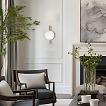 Бра с золотым основанием и белым плафоном в форме шара Bubble варинант исполнения - 6 | Loft Concept в Липецке