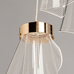 Люстра каскадная с 10-ю прозрачными плафонами Wave Line варинант исполнения - 10 | Loft Concept в Липецке