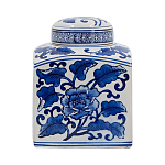Ваза с крышкой в китайском стиле Oriental Blue & White Ornament Vases варинант исполнения - 2 | Loft Concept в Липецке