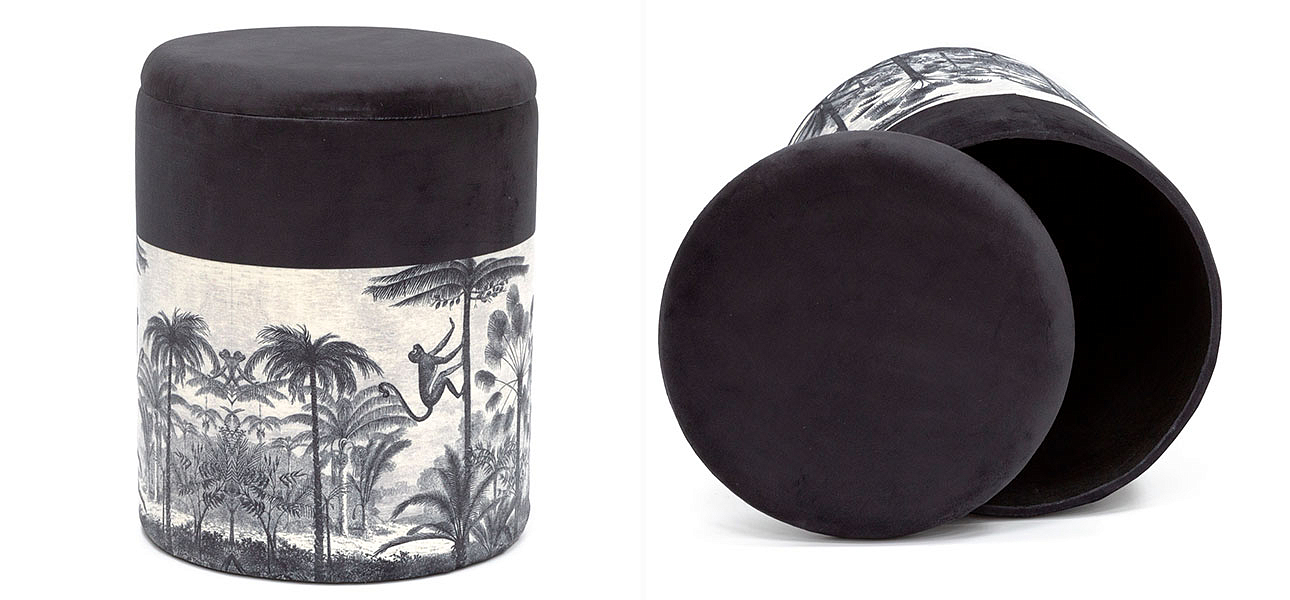 Пуф PUF Jungle Print с крышкой Пуф PUF Jungle Print с крышкой - Loft-Concept в Липецке