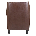 Кресло из натуральной кожи c мягкими подлокотниками на 4-х деревянных ножках из массива бука Joseph Armchair brown варинант исполнения - 3 | Loft Concept в Липецке