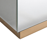 Столик журнальный зеркальный с золотым декором Gold Painted Mirror Table варинант исполнения - 2 | Loft Concept в Липецке