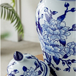 Ваза с крышкой и синим цветочным узором Blue & White Ornament  варинант исполнения - 6 | Loft Concept в Липецке