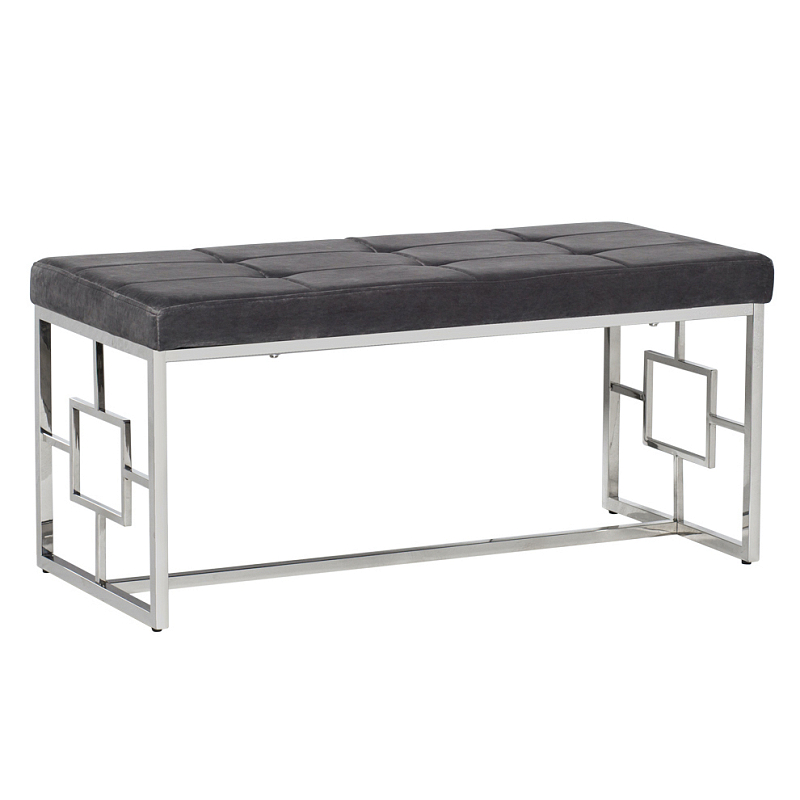 Банкетка Minimalism Bench Seat Хром Серый Банкетка Minimalism Bench Seat Хром Серый в Липецке | Loft Concept