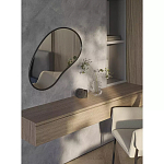Зеркало асимметричной формы Oval Light Reflection варинант исполнения - 3 | Loft Concept в Липецке