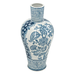 Ваза с голубым цветочным рисунком 43 см Blue & White Ornament варинант исполнения - 1 | Loft Concept в Липецке