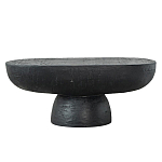 Столик кофейный черного цвета с овальной столешницей и круглым основанием Black Dalmen Table варинант исполнения - 1 | Loft Concept в Липецке