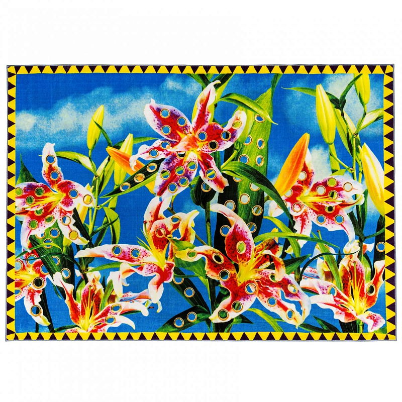 Ковер Seletti Rectangular Rug Flower with Holes Мульти Ковер Seletti Rectangular Rug Flower with Holes Мульти в Липецке | Loft Concept