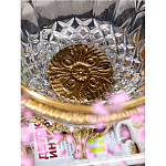 Чаша из прозрачного стекла с ручками и ободком из бронзы Eden Garden варинант исполнения - 4 | Loft Concept в Липецке