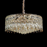 Люстра круглая с хрустальными подвесками на золотистом каркасе Roul Crystal Light варинант исполнения - 7 | Loft Concept в Липецке