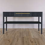Дизайнерская Консоль с полкой и ящиком Primo Черный дуб варинант исполнения - 1 | Loft Concept в Липецке