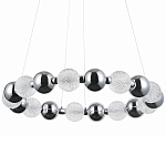 Светодиодная кольцевая люстра Crystal Globule Chrome Chandelier варинант исполнения - 1 | Loft Concept в Липецке