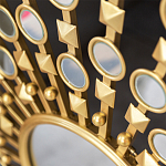 Зеркало-солнце в раме из металла с золотыми с лучами Rays of Peace варинант исполнения - 2 | Loft Concept в Липецке