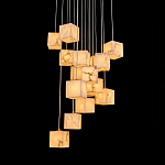 Люстра подвесная с квадратными плафонами из натурального камня Glowing Spheres варинант исполнения - 1 | Loft Concept в Липецке