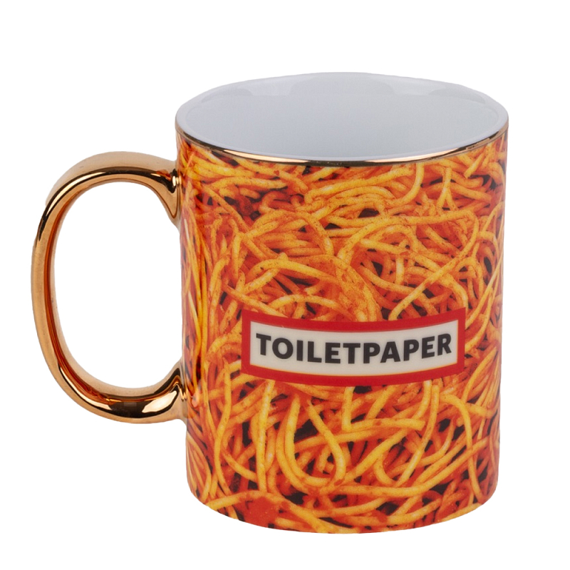 Кружка Seletti Spaghetti Красный Золотой Кружка Seletti Spaghetti Красный Золотой в Липецке | Loft Concept