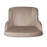 Барный стул со спинкой и подлокотниками на 4-х коричневых ножках Бежевый Велюр Ava Charm варинант исполнения - 2 | Loft Concept в Липецке