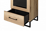 Шкаф-витрина в стиле лофт с чёрной стеклянной дверью Urban Style Space варинант исполнения - 4 | Loft Concept в Липецке