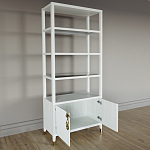 Стеллаж со стеклянными полками Elsa Dreams White варинант исполнения - 5 | Loft Concept в Липецке