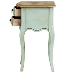 Прикроватная тумба из массива березы светло-бирюзовая Montmartre Provence Bedside Table варинант исполнения - 6 | Loft Concept в Липецке