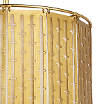 Люстра с золотым фактурным каркасом и тканевым абажуром Lustery Gold варинант исполнения - 1 | Loft Concept в Липецке