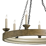 Люстра в форме кольца на 3-х черных цепях Glitter City Lights варинант исполнения - 1 | Loft Concept в Липецке