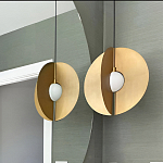 Подвесной светильник в форме золотых дисков Minimalist Lighting Fixture варинант исполнения - 2 | Loft Concept в Липецке