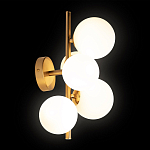 Бра с золотым основанием и 5-ю белыми шарообразными плафонами Bubble варинант исполнения - 3 | Loft Concept в Липецке