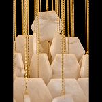 Люстра с фигурными подвесками из натурального камня Glowing Spheres варинант исполнения - 4 | Loft Concept в Липецке