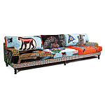 Большой Трехместный Диван с цветным принтом Qalakabusha Large Sofa варинант исполнения - 2 | Loft Concept в Липецке