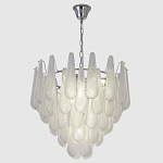 Люстра с подвесками из рифленного стекла в форме капель Textured Glass Chandelier варинант исполнения - 3 | Loft Concept в Липецке