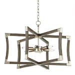 Подвесной светильник в форме фонаря серый Gray Eco Lantern варинант исполнения - 3 | Loft Concept в Липецке