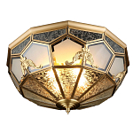 Люстра потолочная Leoni в витражной технике варинант исполнения - 1 | Loft Concept в Липецке